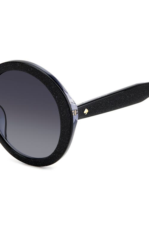 Shop Kate Spade New York Zya 55mm Gradient Round Sunglasses In Black/grey Shaded