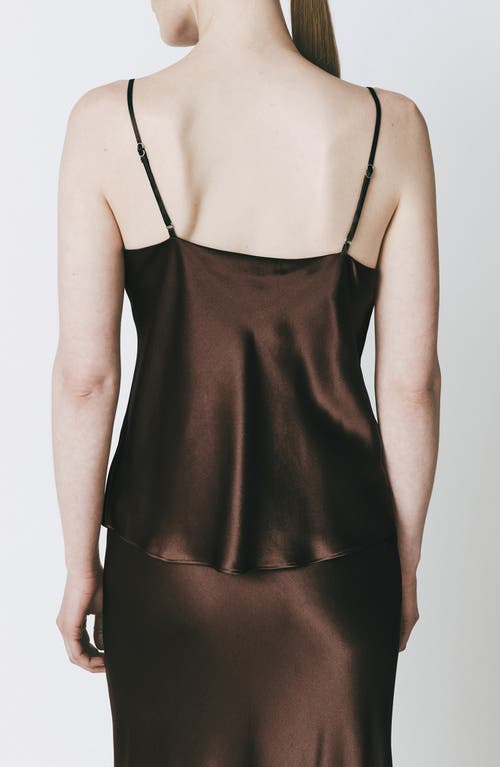 Shop Rue Sophie Rivoli Square Neck Silk Camisole In Russet