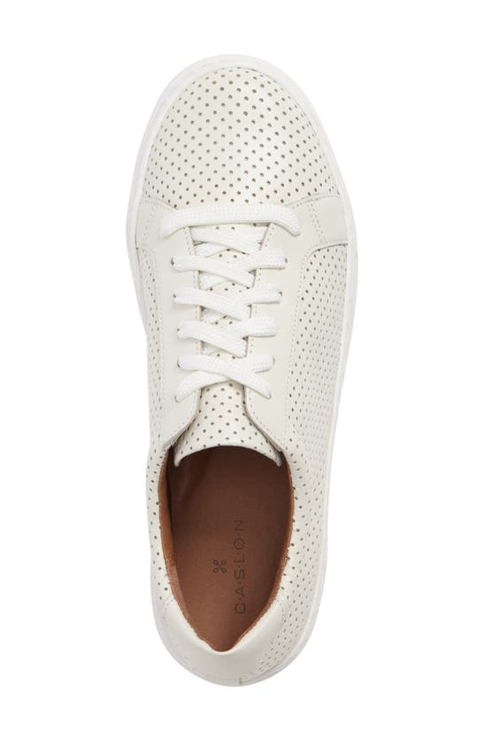 Shop Caslon (r) Cassie Perforated Sneaker In White Leather