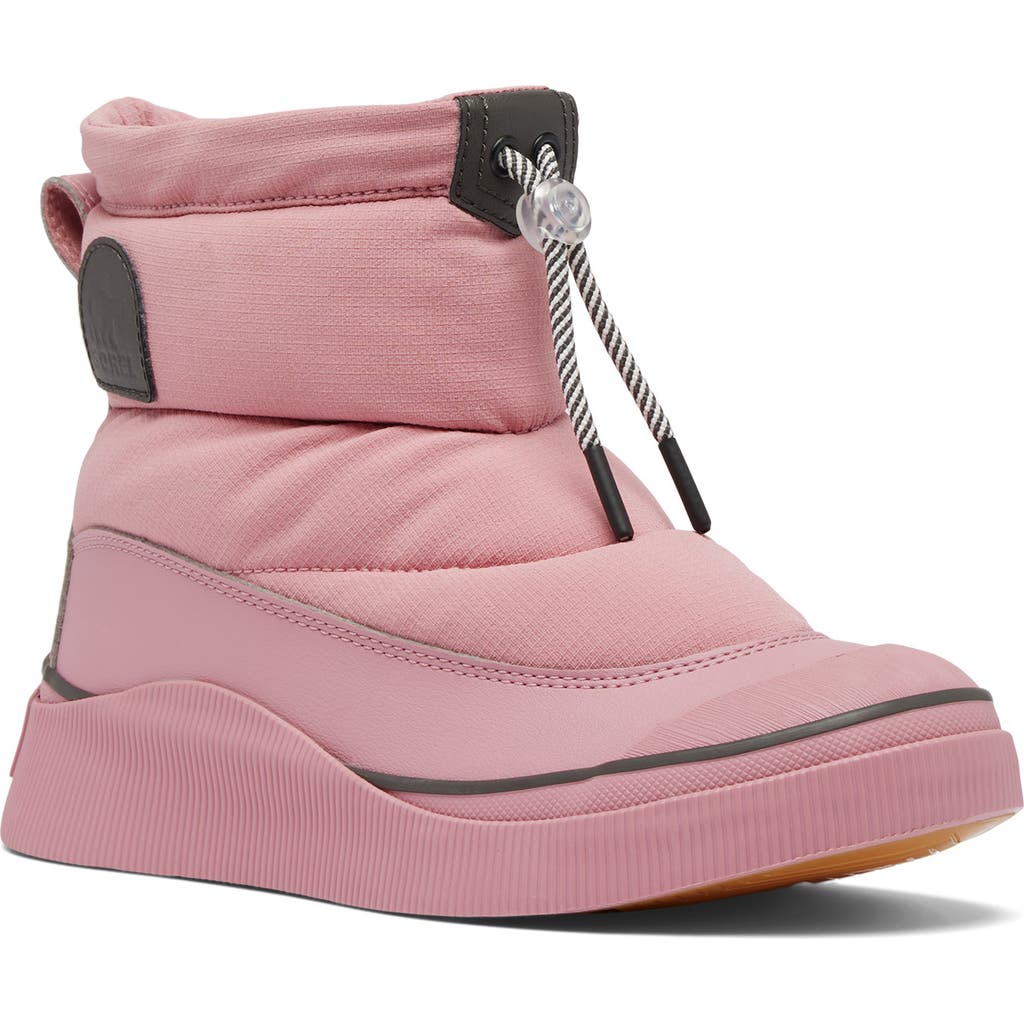 Sorel Out N About Iv Puffy Lace-up Waterproof Boot In Dazed Mauve/jet