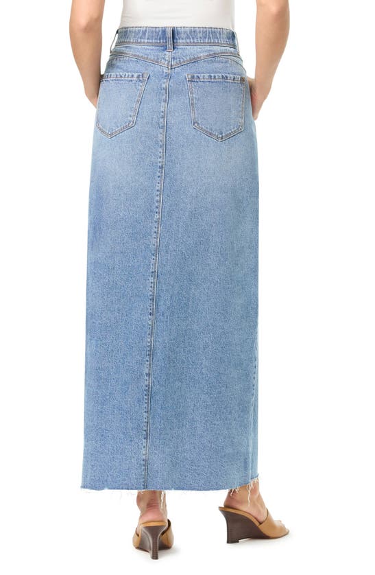 Shop Curve Appeal Premium Denim Maxi Skirt In Capri