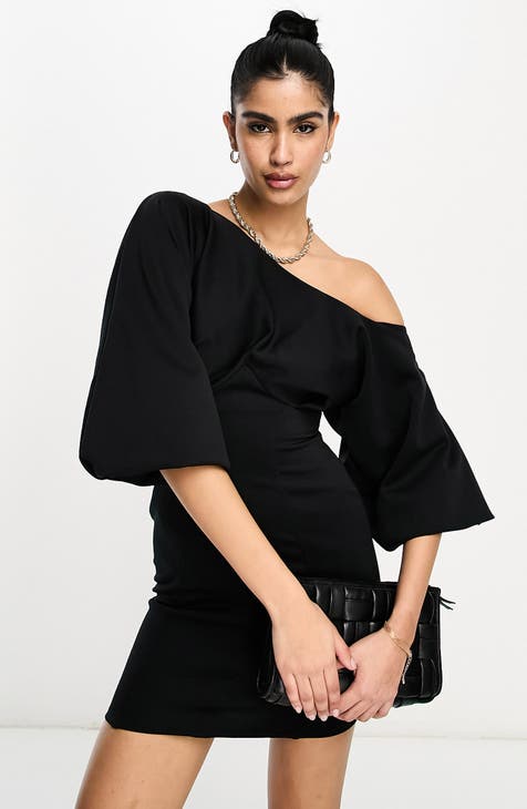 black one shoulder dress | Nordstrom