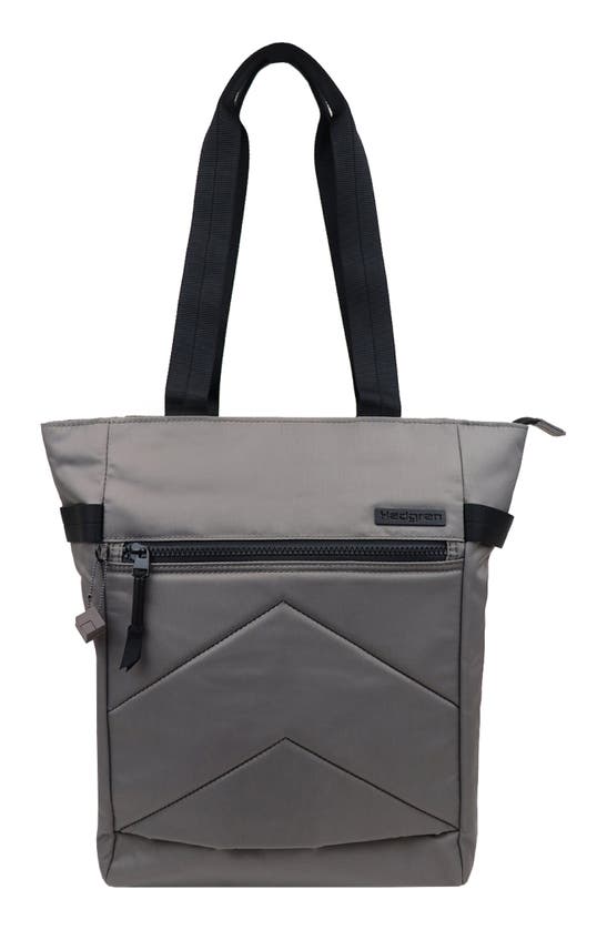 Hedgren Scurry Water Repellent Recycled Polyester Tote In Gray
