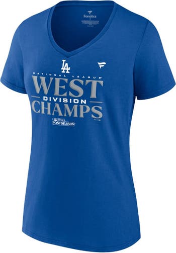 PROFILE Women's Fanatics Branded Royal Los Angeles Dodgers 2023 NL West  Division Champions Plus Size Locker Room V-Neck T-Shirt