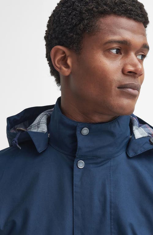 Shop Barbour Chelsea Waterproof Jacket In Navy/blue Granite Tartan