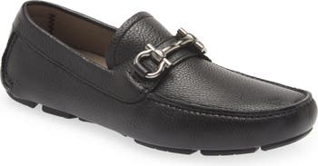 Salvatore Ferragamo Mens Loafers Drivers shoes Size 9 EE AMER Wine Pebble  Calf