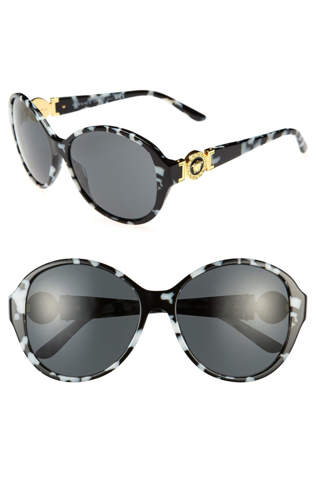 versace 53mm round sunglasses