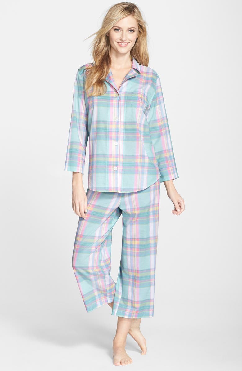 Lauren Ralph Lauren Cotton Lawn Capri Pajamas | Nordstrom