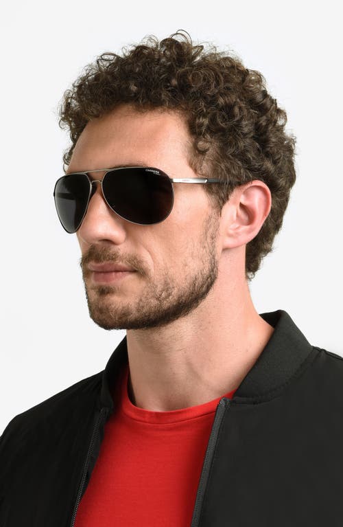 Shop Carrera Eyewear X Ducati Carduc 67mm Oversize Aviator Sunglasses In Matte Dark Ruth/grey