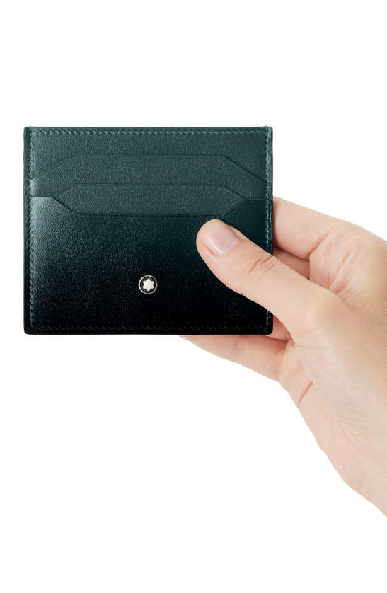 Montblanc Meisterstück Leather Card Case In British Green