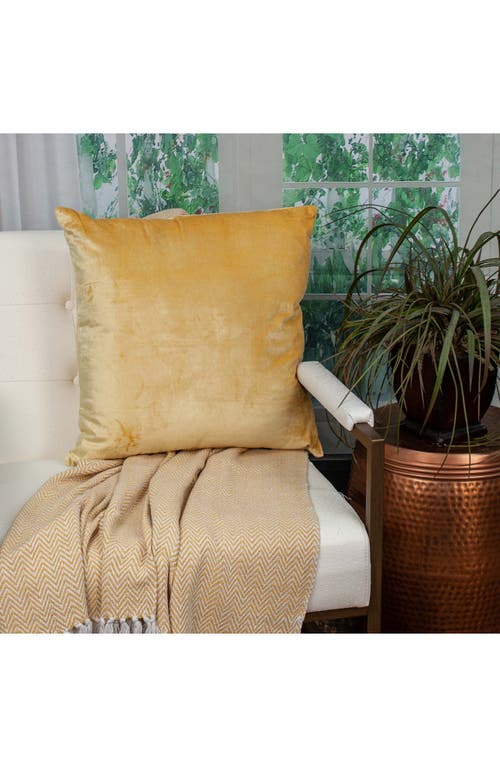 Parkland Collection Danbury Solid Throw Pillow In Yellow