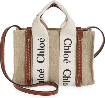 Chloe Logo Canvas Leather Changing Bag