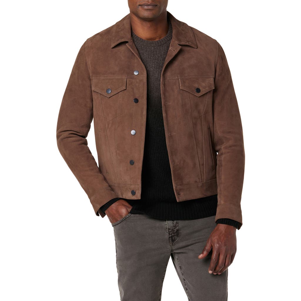 Joe's Cash Suede Trucker Jacket In Oakwood