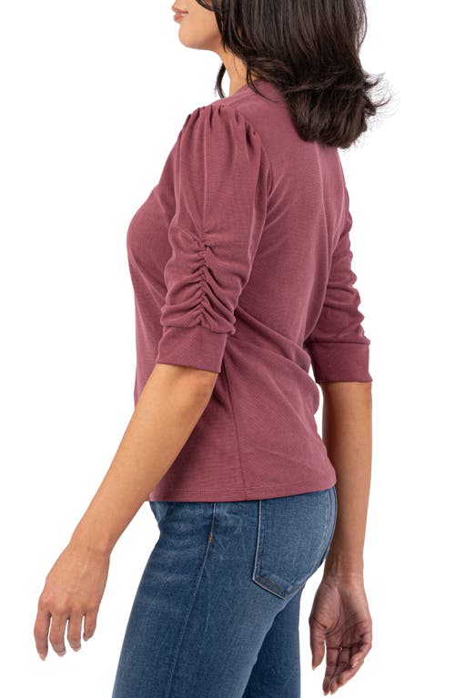 Shop Kut From The Kloth Maylee Shirred Sleeve Top In Berry