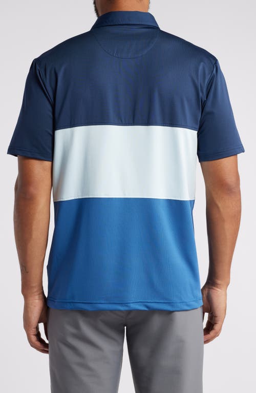 Shop Swannies Gibbs Colorblock Golf Polo In Blue Haze