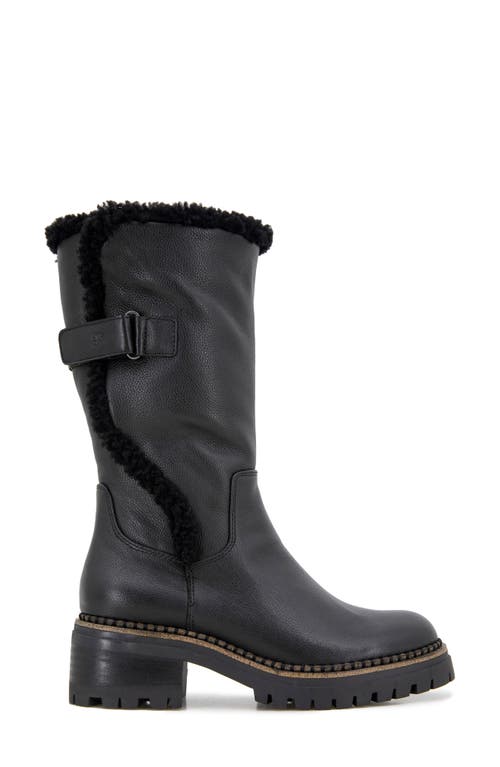 Shop Gentle Souls By Kenneth Cole Bradford Faux Shearling Trim Boot In Black Leather