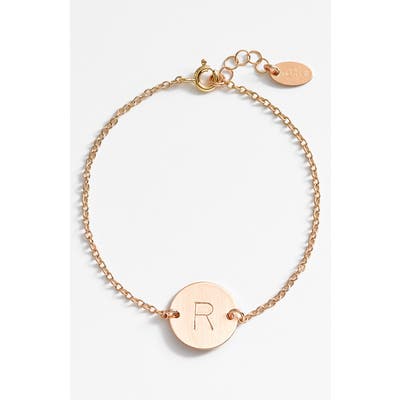Nashelle 14K-Gold Fill Initial Disc Bracelet