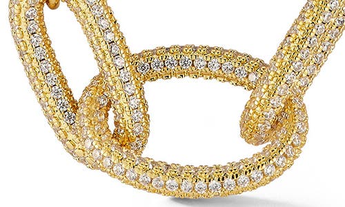 Chloe & Madison Chloe And Madison Cubic Zirconia Bold Link Necklace In Gold
