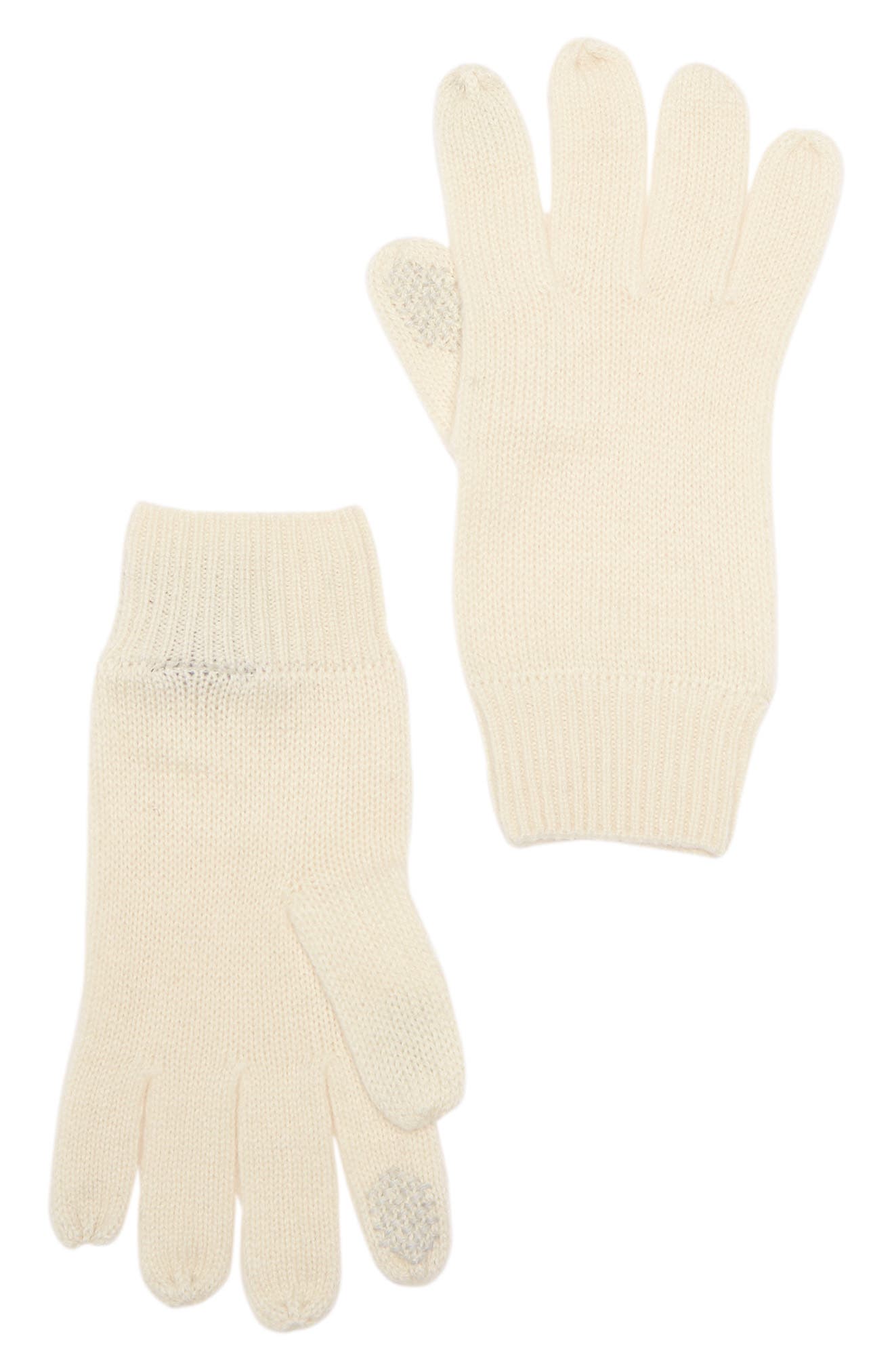 ivory cashmere gloves