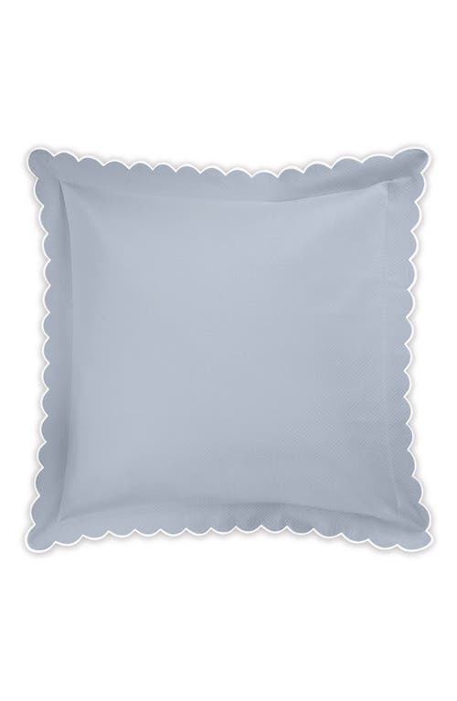 Matouk Diamond Piqué Euro Pillow Sham in Hazy Blue at Nordstrom