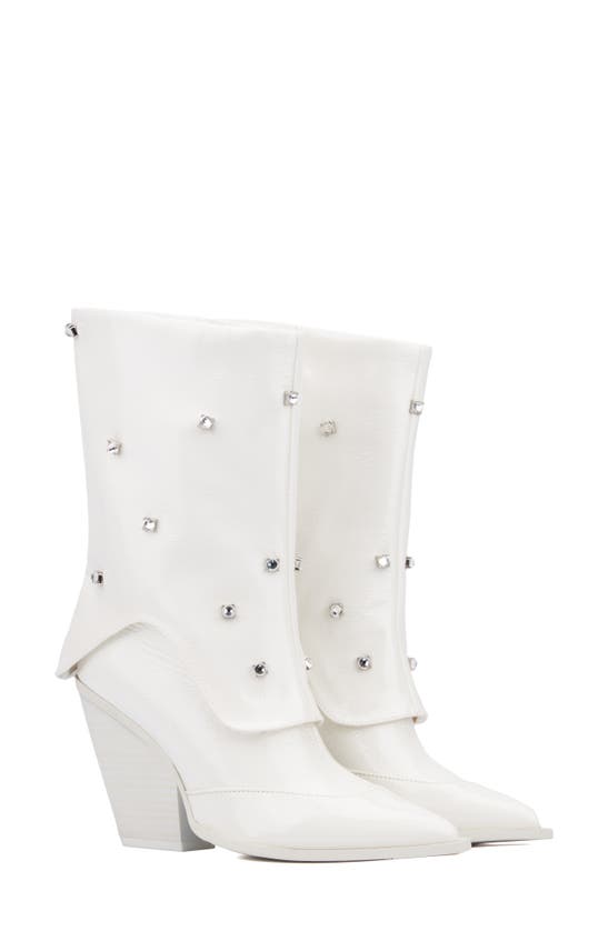 Shop Olivia Miller Bling Rhinestone Boot In White