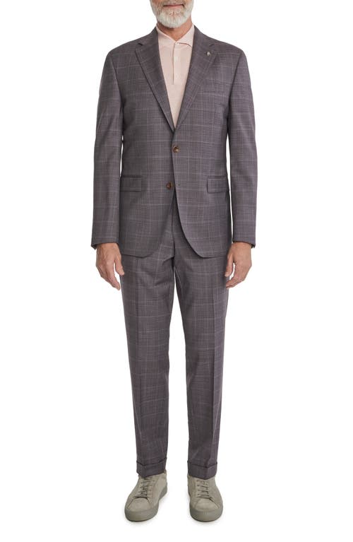 Jack Victor Esprit Contemporary Fit Wool Suit Plum at Nordstrom,