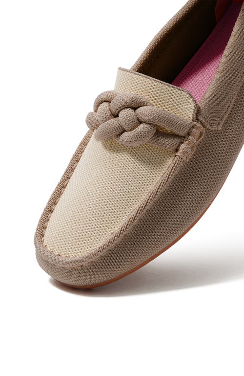 Shop Rothys Rothy's The Braid Driver In Latte Foam