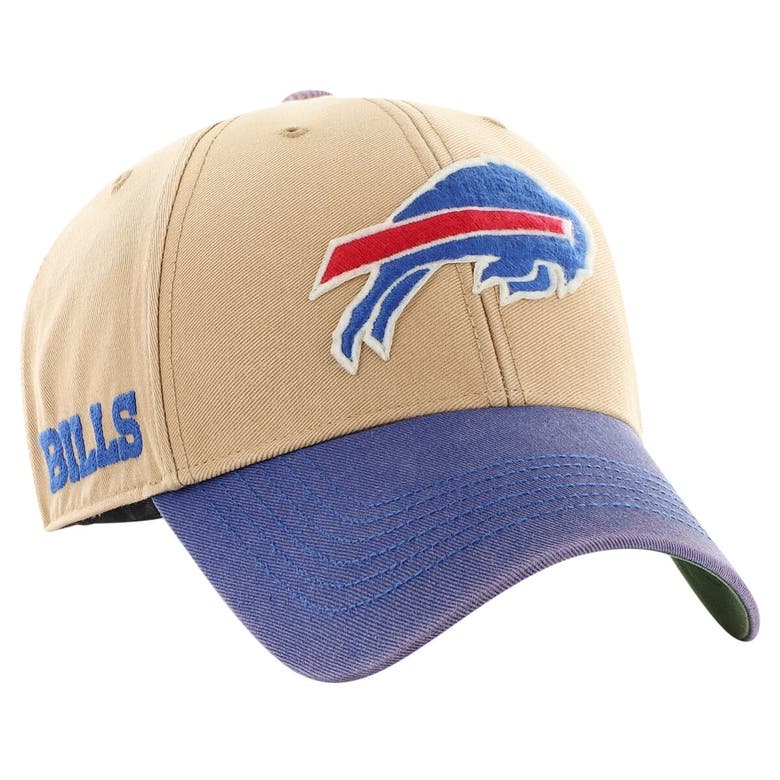 47 ' Khaki/royal Buffalo Bills Dusted Sedgwick Mvp Adjustable Hat In Brown