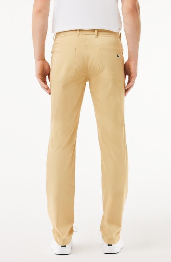 Shop Lacoste Slim Fit Performance Golf Pants In Croissant