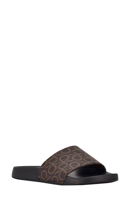 Calvin Klein Athens Slide Sandal In Brown | ModeSens Calvin Klein Athens Slide Sandal In Brown | ModeSens