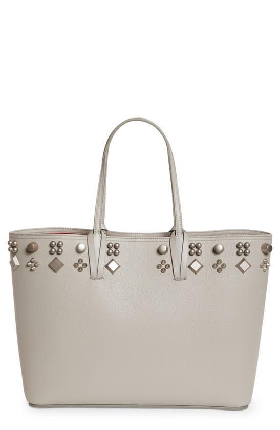 Christian Louboutin Cabata Studded Leather Tote In Goose/ Goose