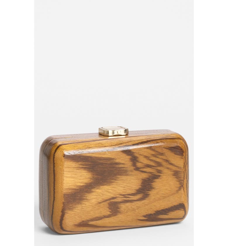 French Connection 'VIP Party' Wood Minaudiere | Nordstrom