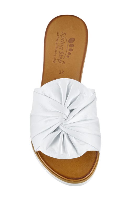 Spring Step Lavona Slide Sandal In White