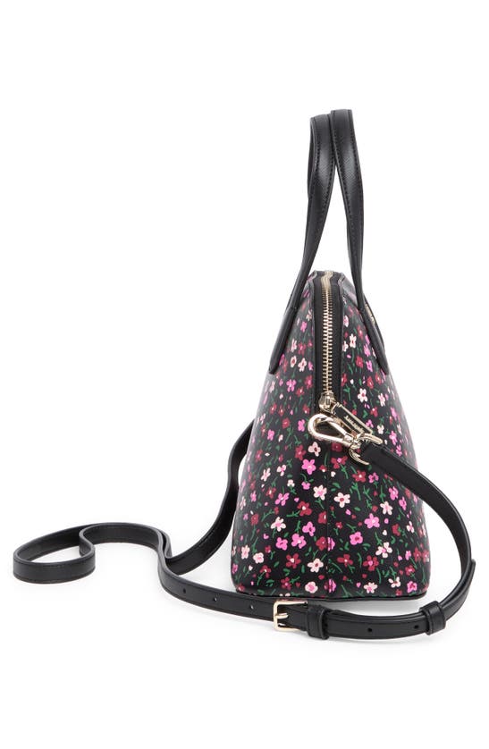 Shop Kate Spade Schuyler Medium Dome Satchel Bag In Black Multi.