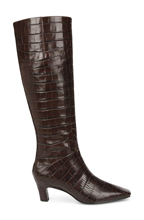 Shop Sarto By Franco Sarto Andria Knee High Boot In Brown Croc Print