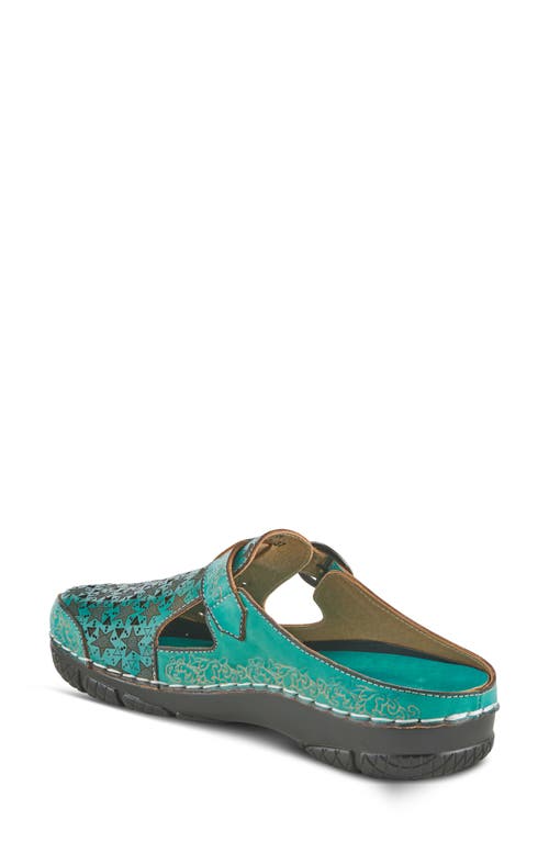 Shop L'artiste By Spring Step Popcorn Embossed Clog In Turquoise