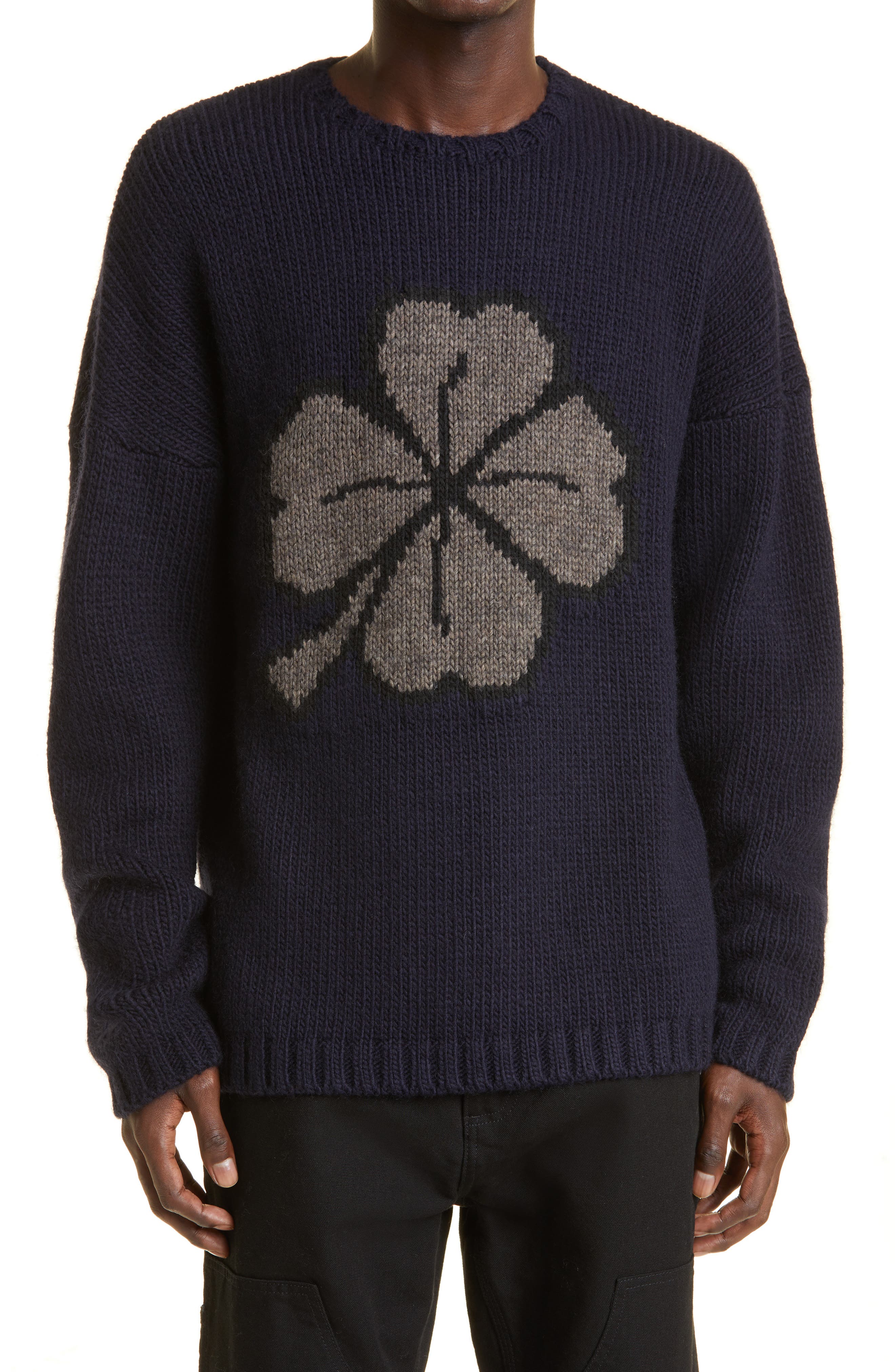 Our Legacy Lucky Clover Crewneck Sweater | Smart Closet