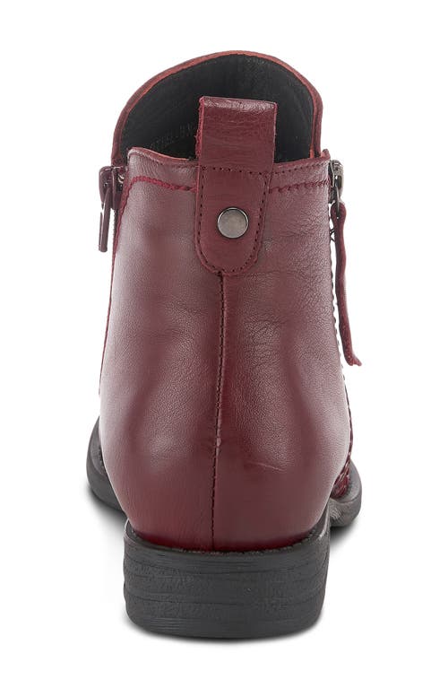 Spring Step Oziel Bootie In Bordeaux Leather