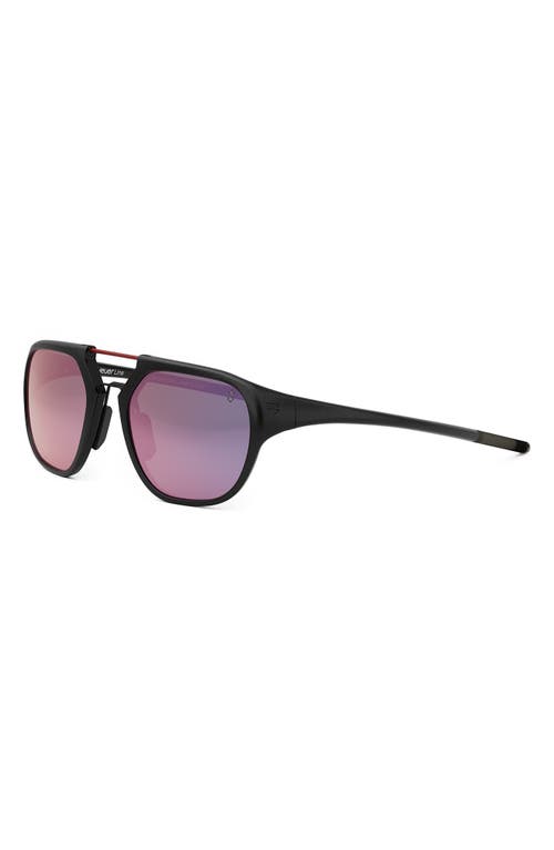 Tag Heuer Line 53mm Polarized Pilot Sunglasses In Black/smoke Polarized