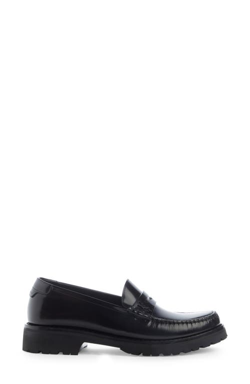 Saint Laurent Le Loafer Monogram Penny Loafer In Nero/nero