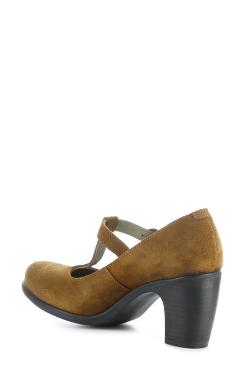 Shop Fly London Kiai Mary Jane Pump In Tobacco Oil Sued