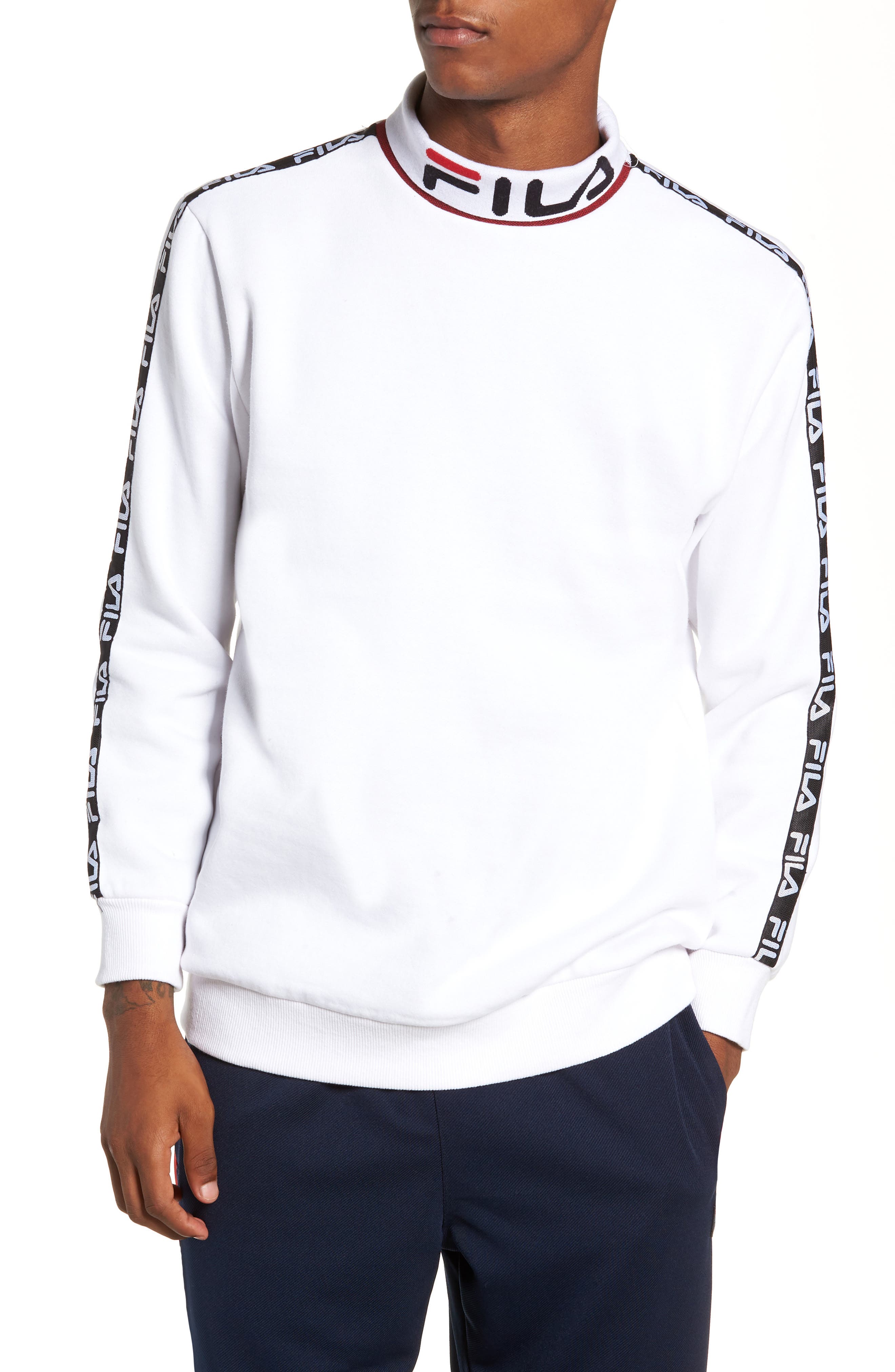 fila mock neck sweatshirt