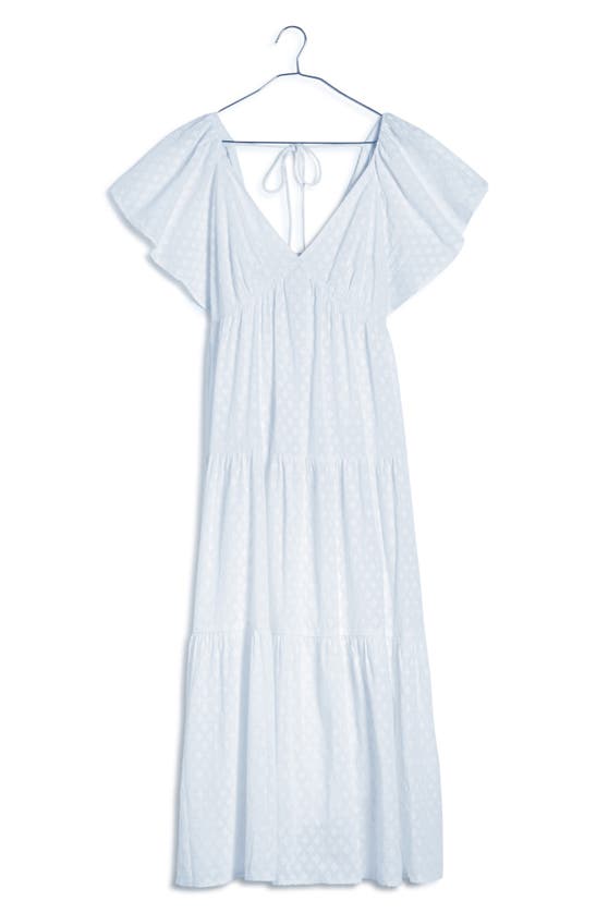 Shop Madewell Flutter Sleeve Maxi Dress In Soft White