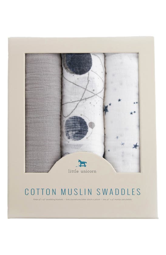 LITTLE UNICORN LITTLE UNICORN 3-PACK COTTON MUSLIN SWADDLE BLANKETS