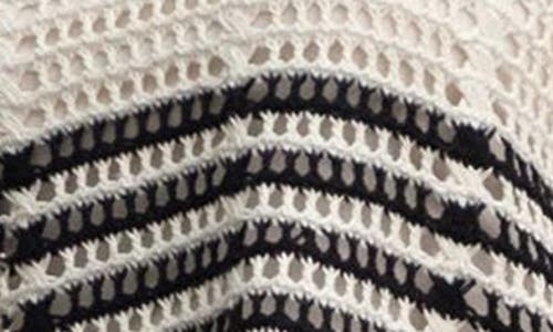 Shop Blu Pepper Back Tie Open Stitch Sweater In Black Multi