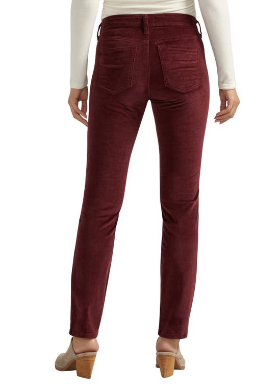 Shop Silver Jeans Co. Suki Straight Leg Corduroy Pants In Bordeaux