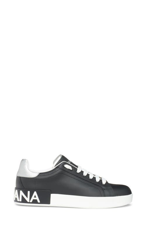 Dolce & Gabbana Dolce&gabbana Portofino Sneaker In Black/silver