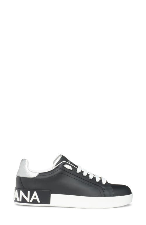 Shop Dolce & Gabbana Dolce&gabbana Portofino Sneaker In Black/silver