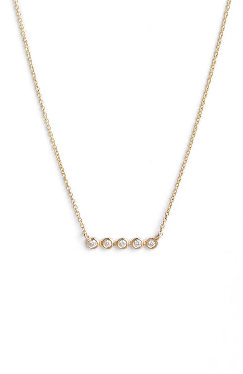 DANA REBECCA DESIGNS DANA REBECCA DESIGNS LULU JACK BEZEL DIAMOND BAR NECKLACE 