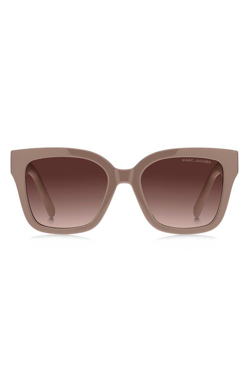 Shop Marc Jacobs 53mm Gradient Square Sunglasses In Beige/brown Gradient